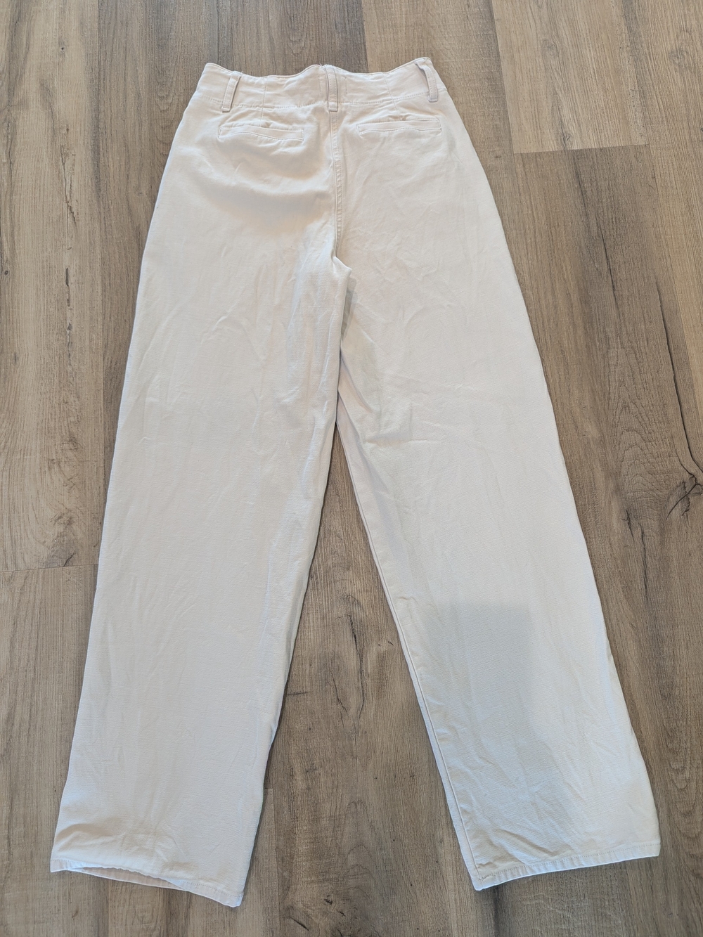 Aritzia Wilfred Free Cream straight leg mid-rise Pants - Picture 4 of 9